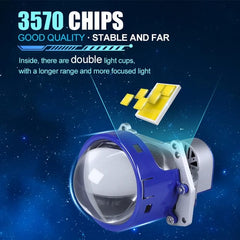 Bi Xenon Projector 3.0 S45 Model With Built-In Original 65W SMD 2 Pcs Set