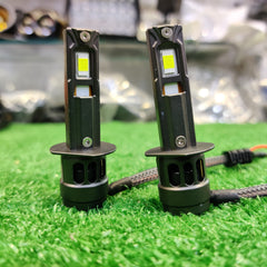 Mini H3 LED Headlight Mini Style For Car 2 Pcs Set