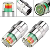 Universal Car Tire Pressure Valve Stem Caps Sensor 3 Colors Alarm Tire Indicator 4Pcs Set