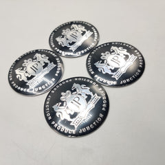 Universal 6.5mm Metal patri Wheel Logo in Premium Quality 4 Pcs Set