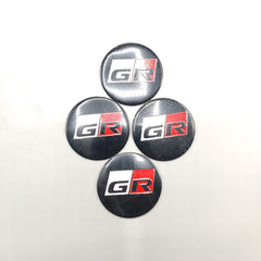 Universal 4.5mm Metal patri Wheel Logo in Premium Quality 4 Pcs Set