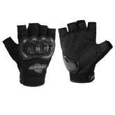 Universal Motorbike Gloves Half Finger Knight Riding Gloves 2 Pcs Set