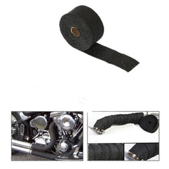 Universal Exhaust Heat Wrap Turbo Pipe Heat insulation Wrap 1 Pc (black)