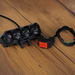 1PCS TFMOTO 4 SMD Spotlight 20 Watt Lens Devil Eye Dual Color Beam Fog Lights With Free Switch