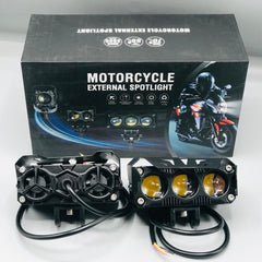 3 SMD Spotlight Headlight 9D 60 Watt Lens Yellow - White Beam Fog Lights 2 Pcs Set