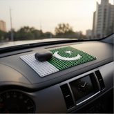 1 Pc Universal Pakistan Flag Anti Skid Non-Slip Dashboard Matt in Premium Quality