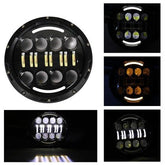 Jeep Round Headlight 7 Inch Projector style Full DRL 2 pcs Set