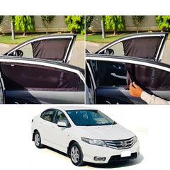 Honda City 2009-2021 Elite Series Car Window Railing Privacy Curtains Sun shades UV Rays Protection Blinds (4 Pcs)