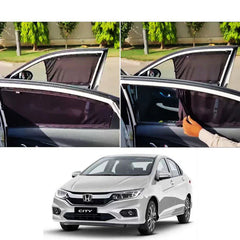 Honda City 2021-2025 Elite Series Car Window Railing Privacy Curtains Sun shades UV Rays Protection Blinds (4 Pcs)