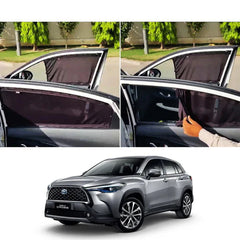 Toyota Cross Elite Series Car Window Railing Privacy Curtains Sun shades UV Rays Protection Blinds (4 Pcs)