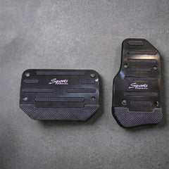 Sports Non-Slip Foot Pedal Aluminum Cover Automatic Brake Accelerator Car Interior Accessories Black