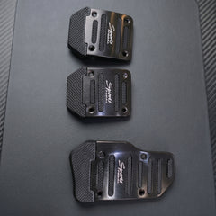Sports Manual Non-Slip Foot Pedal Aluminum Cover Gear Brake Accelerator Car Interior Accessories Black