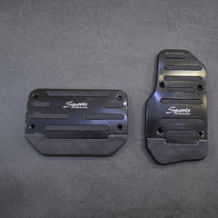 Sports Non-Slip Foot Pedal Aluminum Cover Automatic Brake Accelerator Car Interior Accessories Black