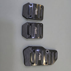 Sports Manual Non-Slip Foot Pedal Aluminum Cover Gear Brake Accelerator Car Interior Accessories Black