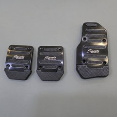 Sports Manual Non-Slip Foot Pedal Aluminum Cover Gear Brake Accelerator Car Interior Accessories Black