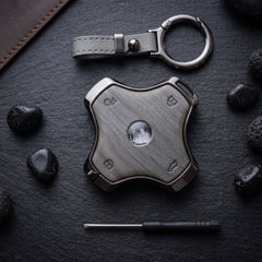 Dongfeng Elite Series Metallic Car Key Case Luxury Zinc Alloy Protection Case(Grey)