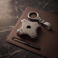 Dongfeng Elite Series Metallic Car Key Case Luxury Zinc Alloy Protection Case(Grey)