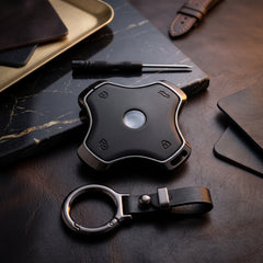 Dongfeng Elite Series Metallic Car Key Case Luxury Zinc Alloy Protection Case(Black)