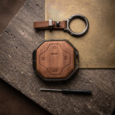 Jetour T2 Elite Series Metallic Car Key Case Luxury Zinc Alloy Protection Case(Brown)