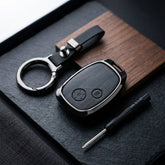 Honda City 2009-2020 Model Elite Series Metallic Car Key Case Luxury Zinc Alloy Protection Case(Black)
