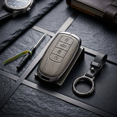Tiggo 8 Elite Series Metallic Car Key Case Luxury Zinc Alloy Protection Case(Grey)