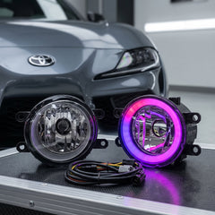 Toyota Fog Lamps Shell With Angel Eye RGB Rings In Normal Quality 2 Pcs Set