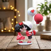 1 Pc Universal Cute Romantic Kissing Couple Character Decoration Accessories For Car