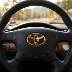 Universal Toyota Steering Logo Gold Edition In Premium Quality