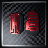 Sports Non-Slip Foot Pedal Aluminum Cover Automatic Brake Accelerator Car Interior Accessories Red