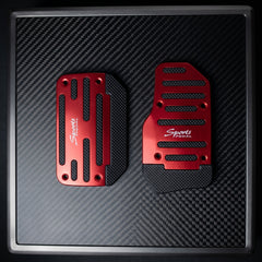 Sports Non-Slip Foot Pedal Aluminum Cover Automatic Brake Accelerator Car Interior Accessories Red