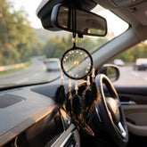 1 Pc Universal Hanging Feather Dreamcatcher Ring For Car in Premium Quality (Black)