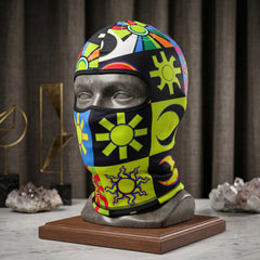 2 Pcs Set Universal Full Elastic Printed Face Mask in Premium Quality
