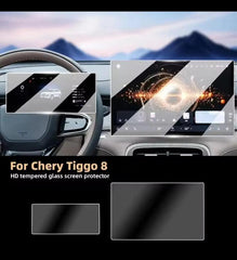 Tiggo 8 Transparent Car LCD Screen And Speedometer Glass Protector In Premium Quality