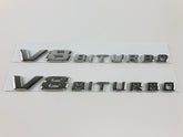 1 Pc Universal V8 BITURBO Chrome Emblem In Premium Quality For Car