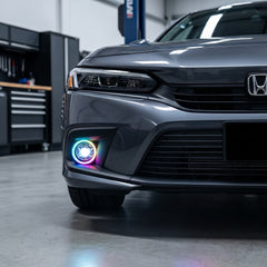 Honda Fog Lamps Shell With Angel Eye RGB Rings In A+ Premium Quality 2 Pcs Set