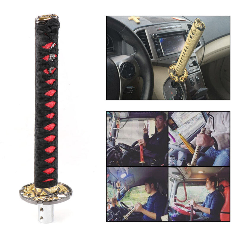 Universal Long Sword Katana Handle Gear Shift Knob Manual Transmission Shifter Lever Stick(Black)