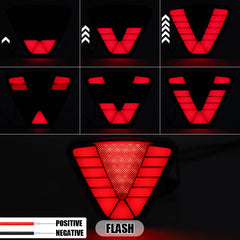 Universal 3rd Brake Lamp F1 Style V Shape Lava Tail Light 1 Pcs