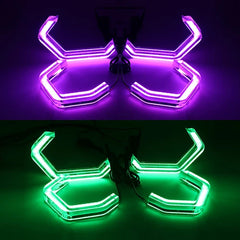Universal Angel Eyes Retrofit G38 APP Control RGB LED for Car Headlight 4 Pcs Set