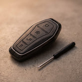 BYD Atto 3 Elite Series Metallic Car Key Case Luxury Zinc Alloy Protection Case(Black)