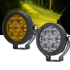 7 SMD Floodlight 140 Watt Cree SMD With Yellow Fog Covers Bar Light 2 Pcs Set