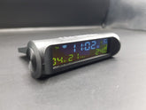 Digital LCD Solar Dashboard Clock - Thermometer - Date