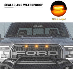GMC Amber Front Grill Yellow LED Light 3 pcs Set