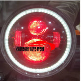 7 Inch Round Light Drl White+Indicator 1 Pcs