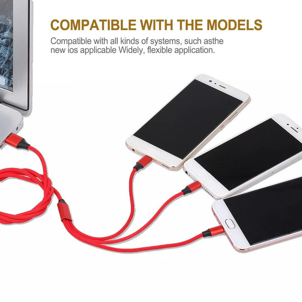 3 in-1 Charger Multi-Function New Charging Cord Cable With Light Sign