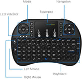 Mini Wireless Keyboard with RGB Backlit, 2.4GHz Wireless Mini Keyboard Rechargeable Controller