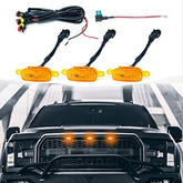 GMC Amber Front Grill Yellow LED Light 3 pcs Set