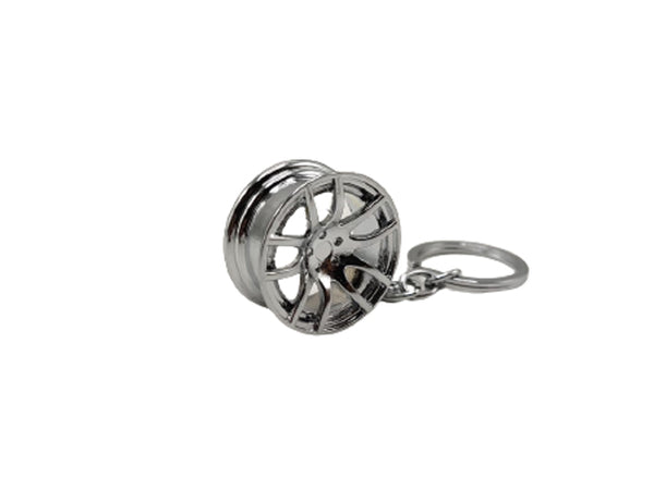 Silver Wheel Metal Keychain
