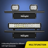 Led Light Bar Mounting Bracket Front License Plate Frame Bracket Holder