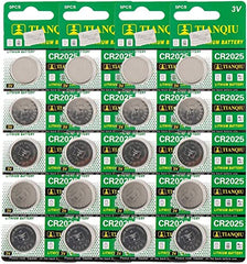 TIANQIU CR2025 Lithium Cell Button Battery