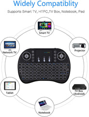 Mini Wireless Keyboard with RGB Backlit, 2.4GHz Wireless Mini Keyboard Rechargeable Controller